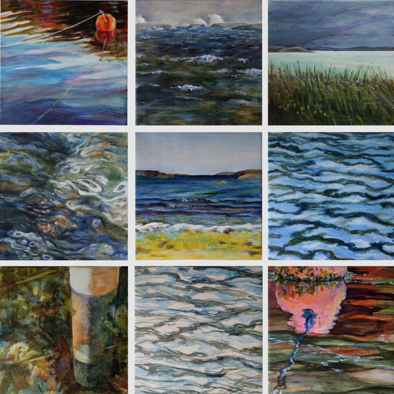 bohuslän 9x22x22cm acryl auf leinwand